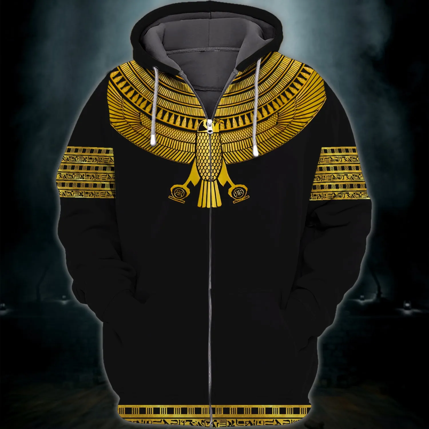 Golden Horus Black, Ancient Egypt 3D Shirts