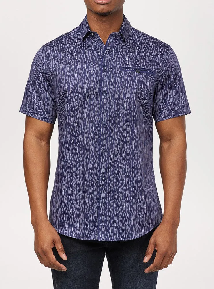 Men's casual short sleeve stretch shirt