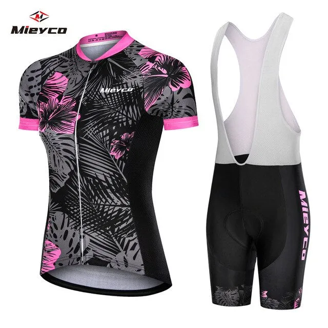 Mieyco New Cycling Jersey Short Sleeve Set ProTeam MTB Bicycle Suits Roupe Ciclismo Feminina Summer Breathable Quick Dry T Shirt