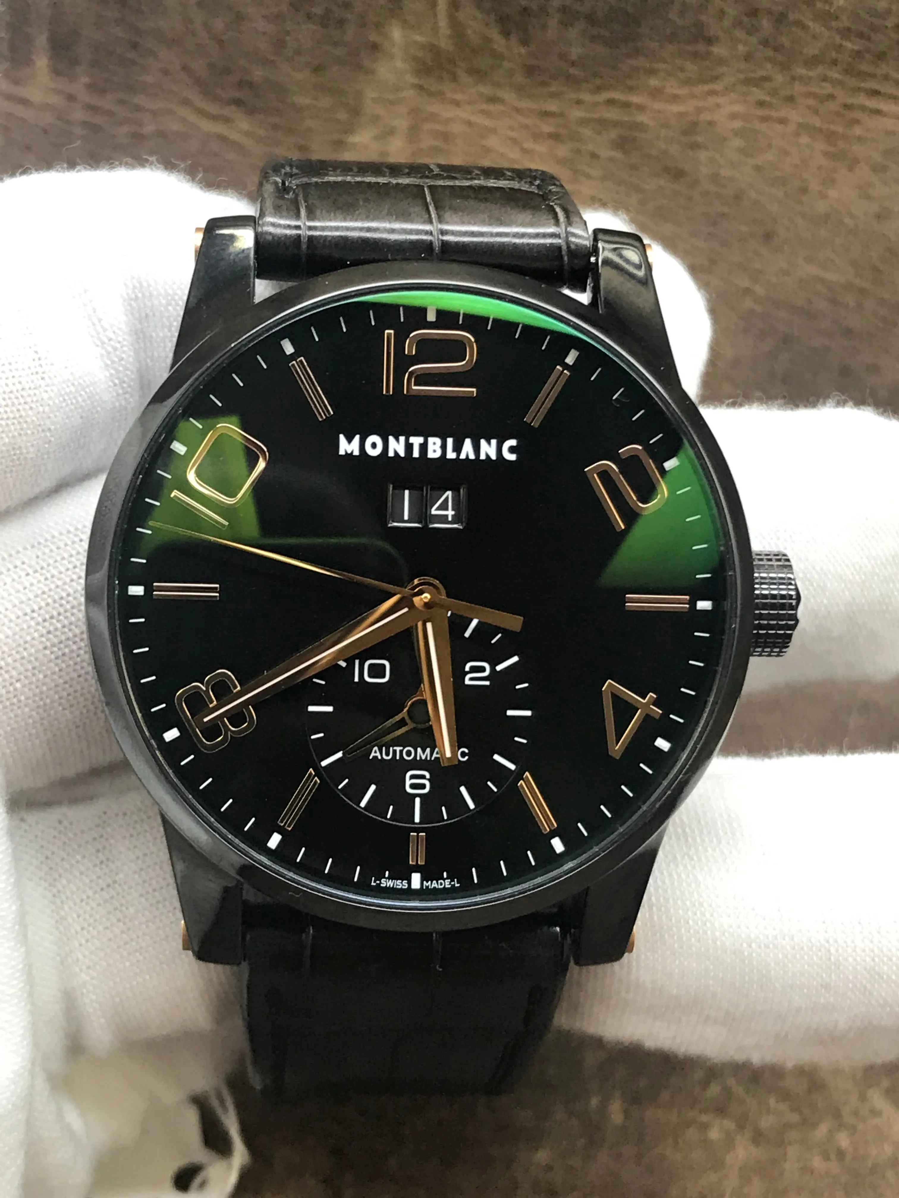 Montblanc Timewalker GMT 106066 Black Dial Automatic  Men's Watch