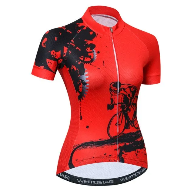 Weimostar 2018 Women Cycling Jersey Shirt ProTeam Racing Bicycle Cycling Clothing Maillot Ciclismo Road mtb Bike Jersey Clothes